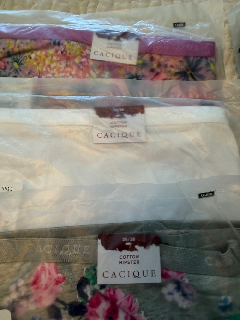 Cacique Assorted Floral, Navy, Black & White  Panties - Multi - Picture 3 of 5